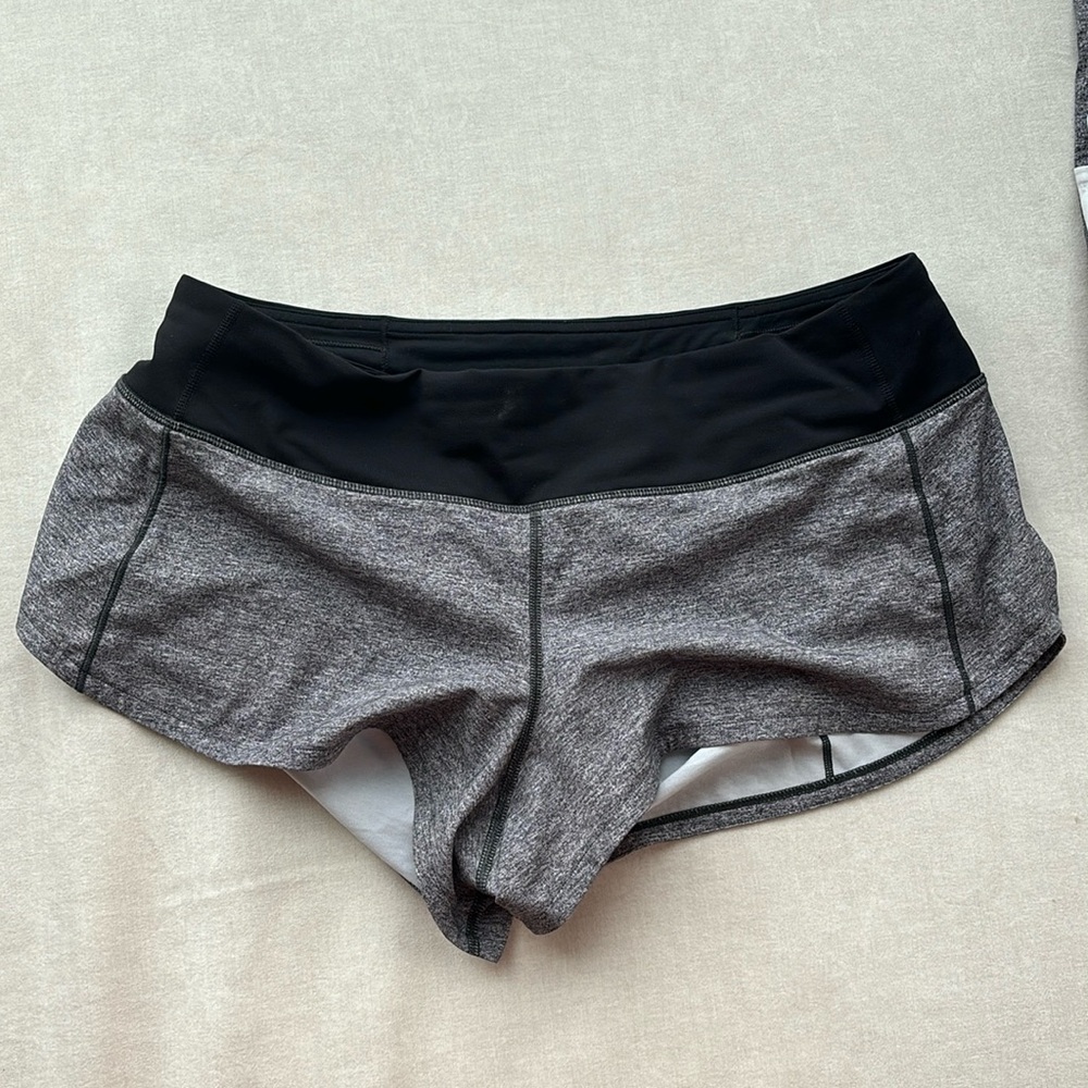 Grey speed up Lululemon shorts